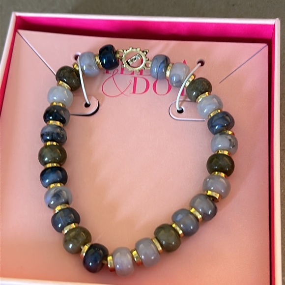 Stella & Dot - Modern Bohemian Beaded Stretch Bracelet - Grey - Picture 2 of 2